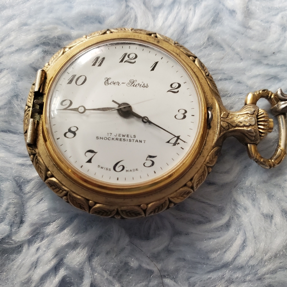 Ever-Swiss 17 Jewels Vintage Pocket Watch